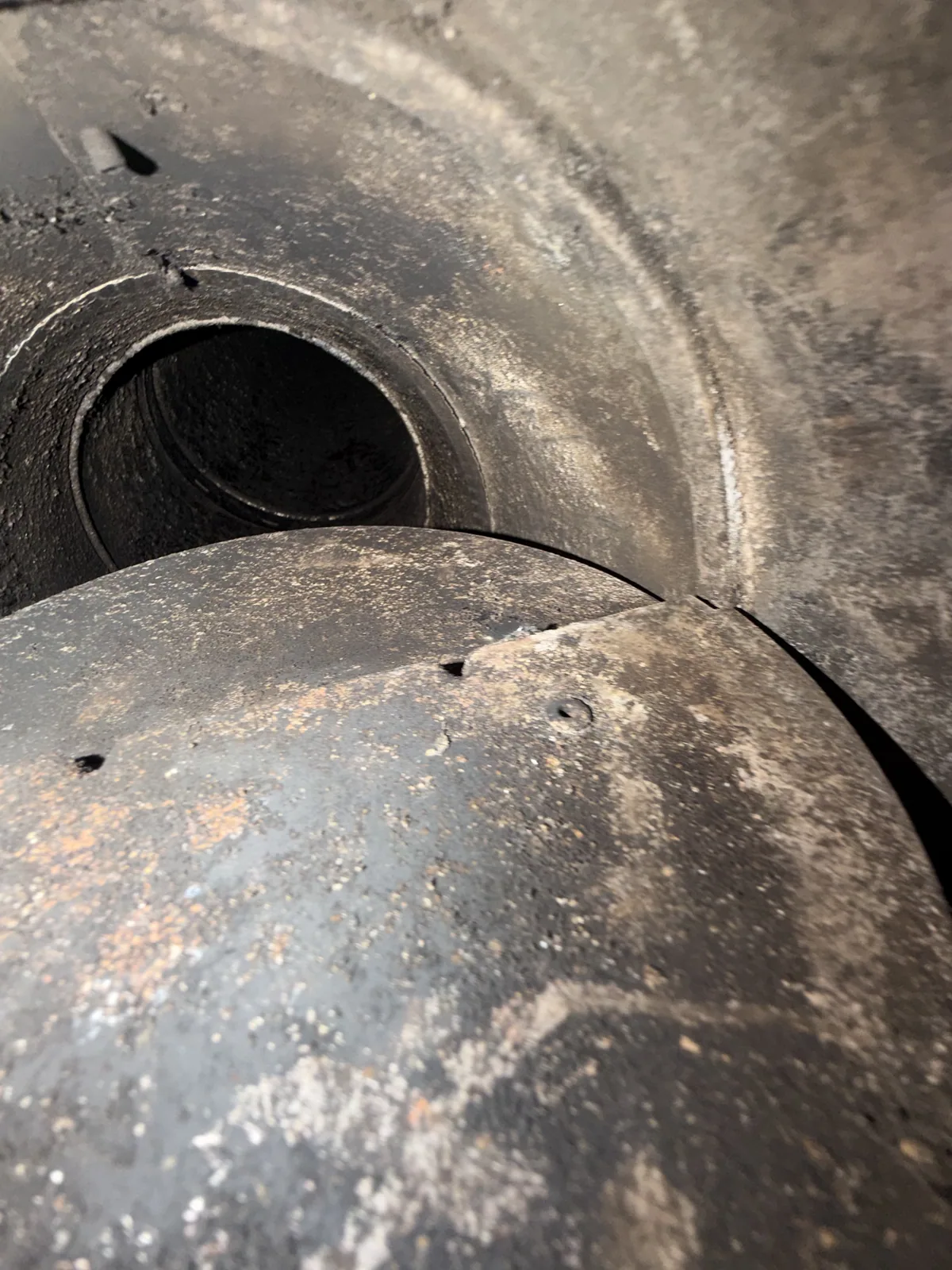 Clay flue tiles at the top of a Dallas–Fort Worth chimney