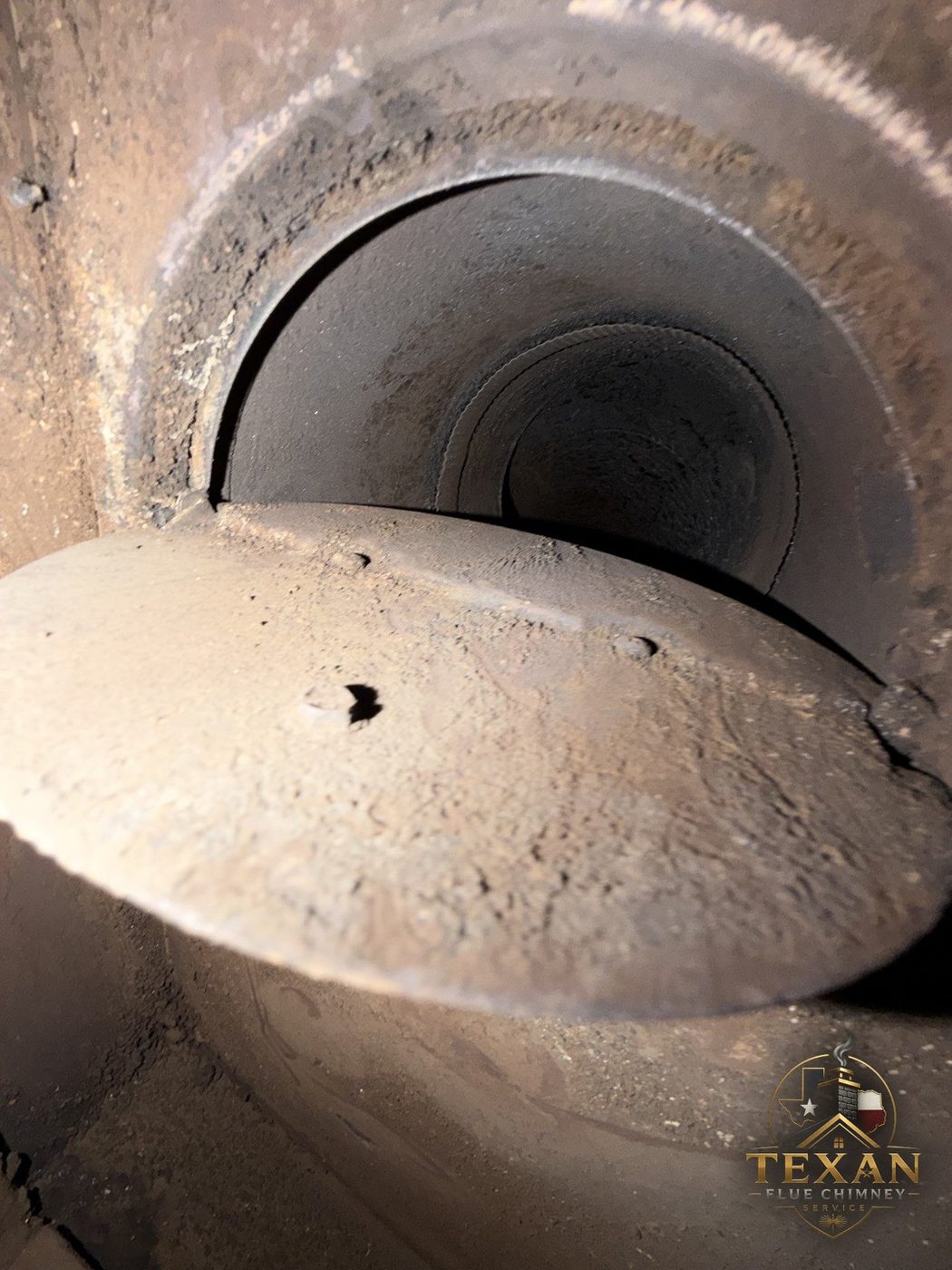 Clean chimney flue after a Texan Flue sweep in Dallas–Fort Worth