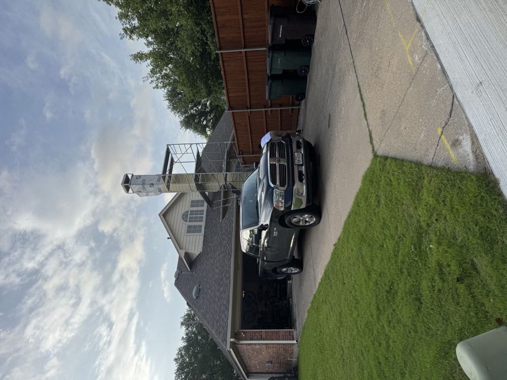 Texan Flue service truck on a job site in DFW